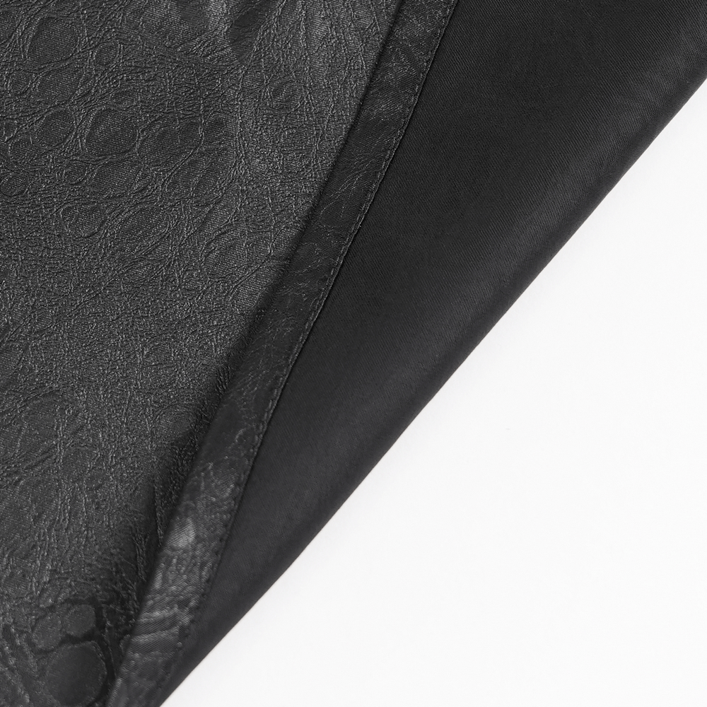 Gothic Chain Shirt with Metal Buckles and Textured Design