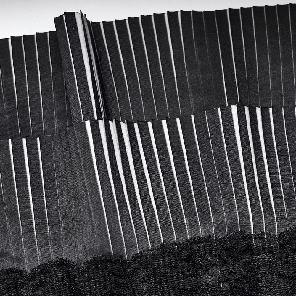 Gothic Crimped Detachable Bow Collar for Women