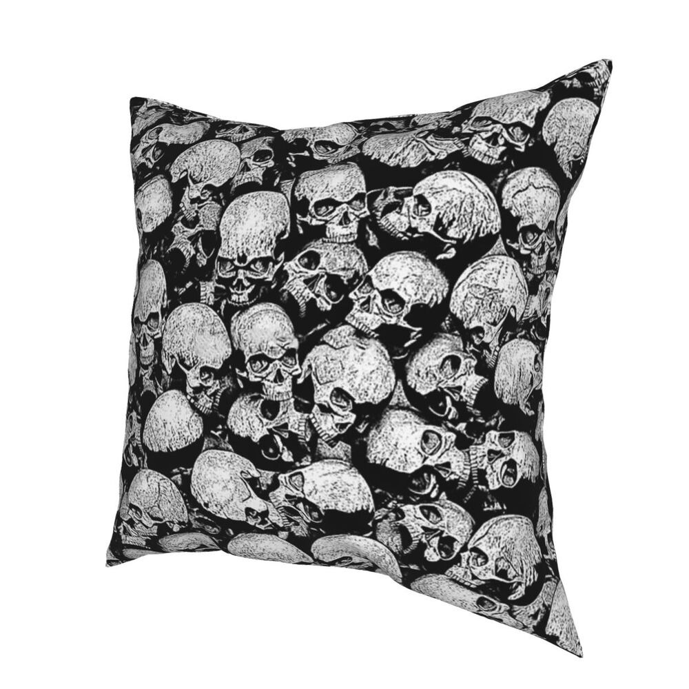 Gothic Decorative Pillowcover with print Skulls / Home Polyester Pillow with Double-sided Printing