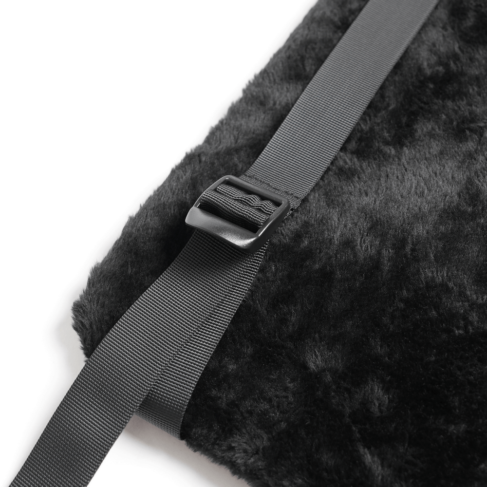 Gothic Demon Skull Backpack with Chains and Fur Trim