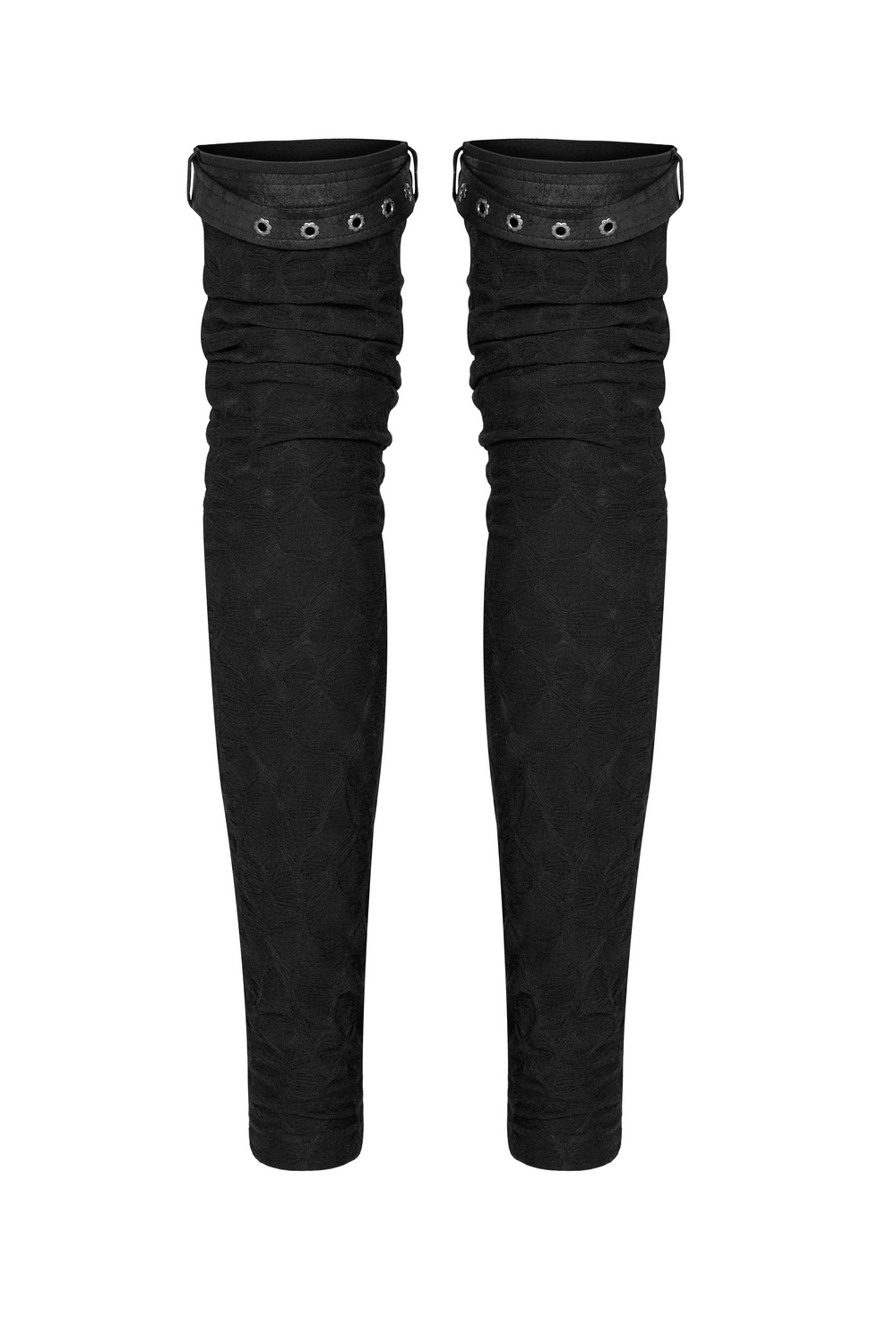 Gothic Elastic Knee High Leg Warmers with Mini Belts