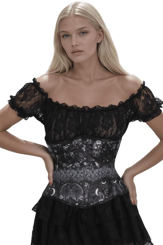 Gothic Enchantment Steel Boned Underbust Corset with Lace