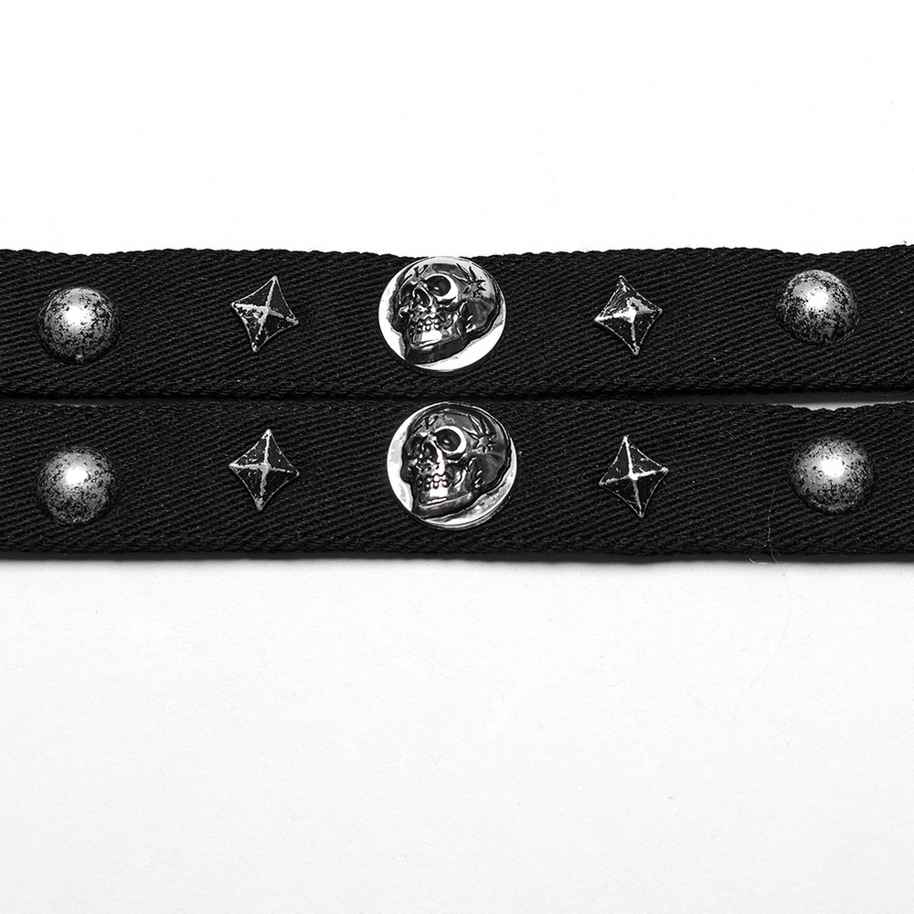 Gothic Female Double Neckwear with Skulls and Stars