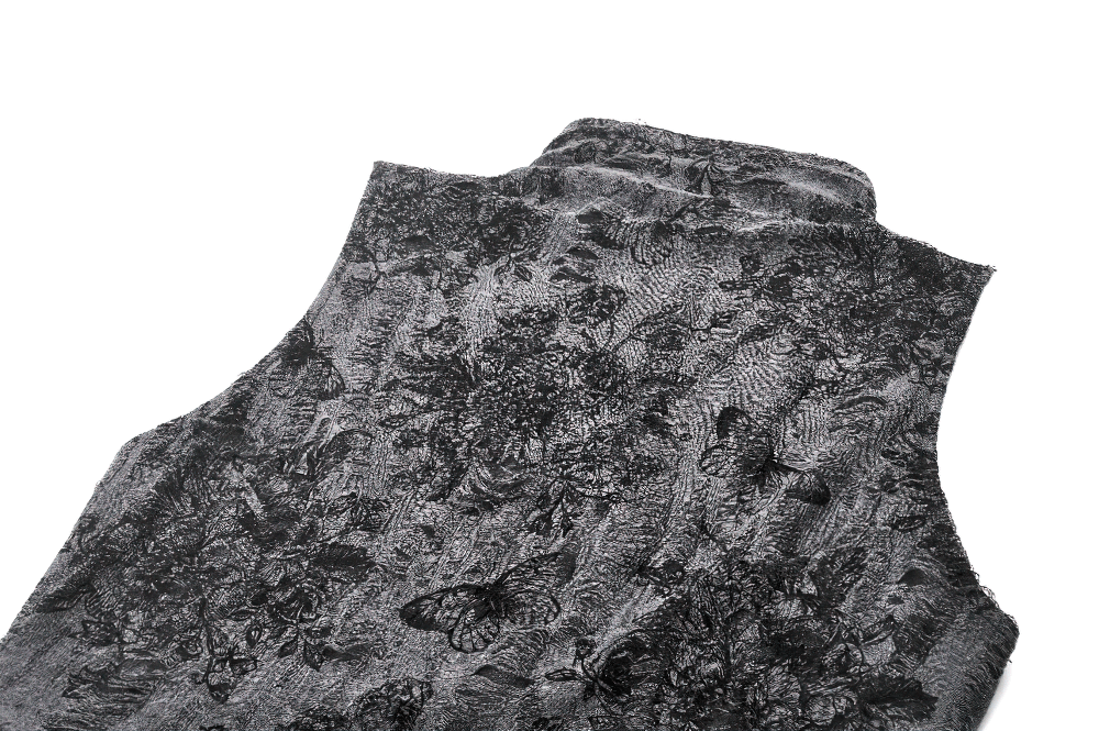 Gothic Floral Butterfly Sleeveless Top with Chains and Pins