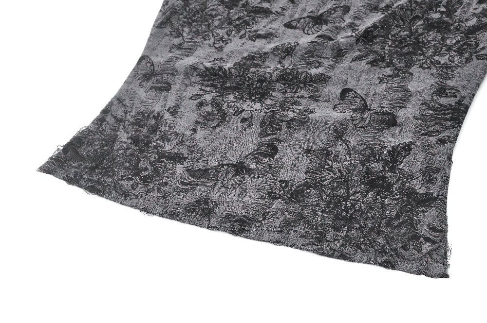 Gothic Floral Butterfly Sleeveless Top with Chains and Pins