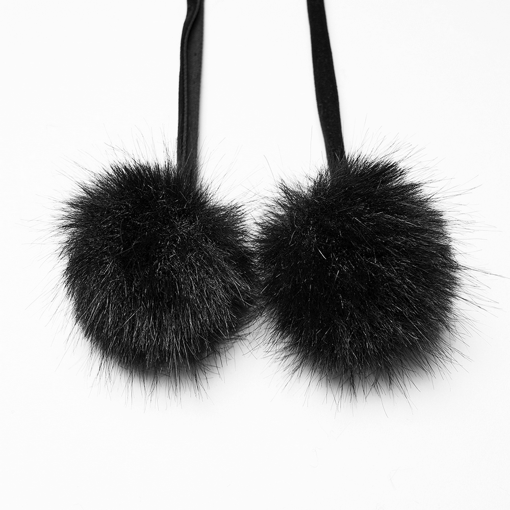 Gothic Hooded Cloak with Faux Fur Trim for Women