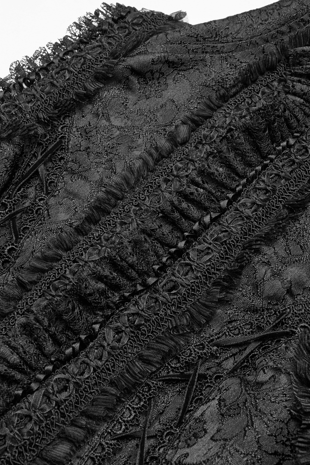 Gothic Jacquard High Collar Waistcoat with Zipper