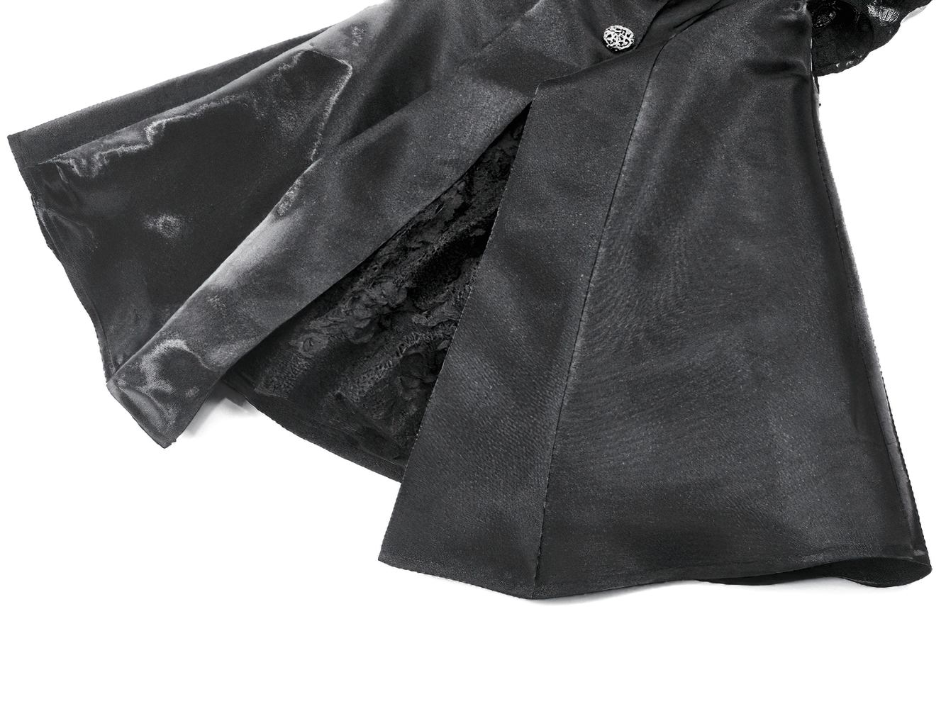 Gothic Lace and Satin Corset Mini Dress with Ruffle Details