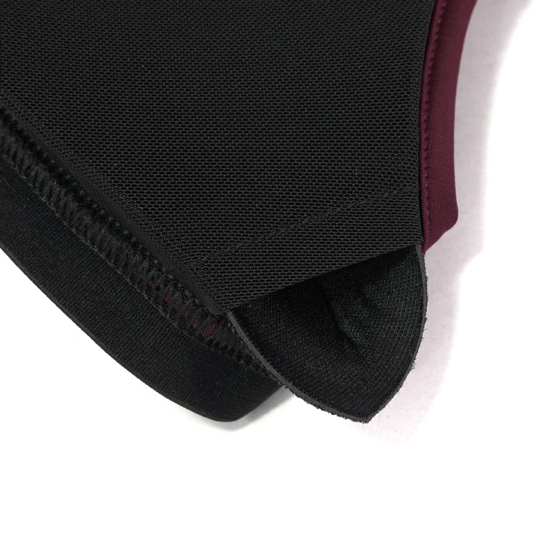 Gothic Lace Appliqued Swimsuit Set / Elegant Burgundy Bikini With Elastic Straps