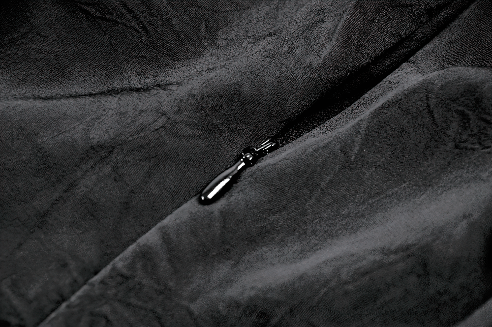 Gothic Lace Bell-Sleeve Black Dress with Corset Back