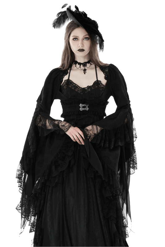 Gothic Lace Bolero - Intricate Evening Elegance