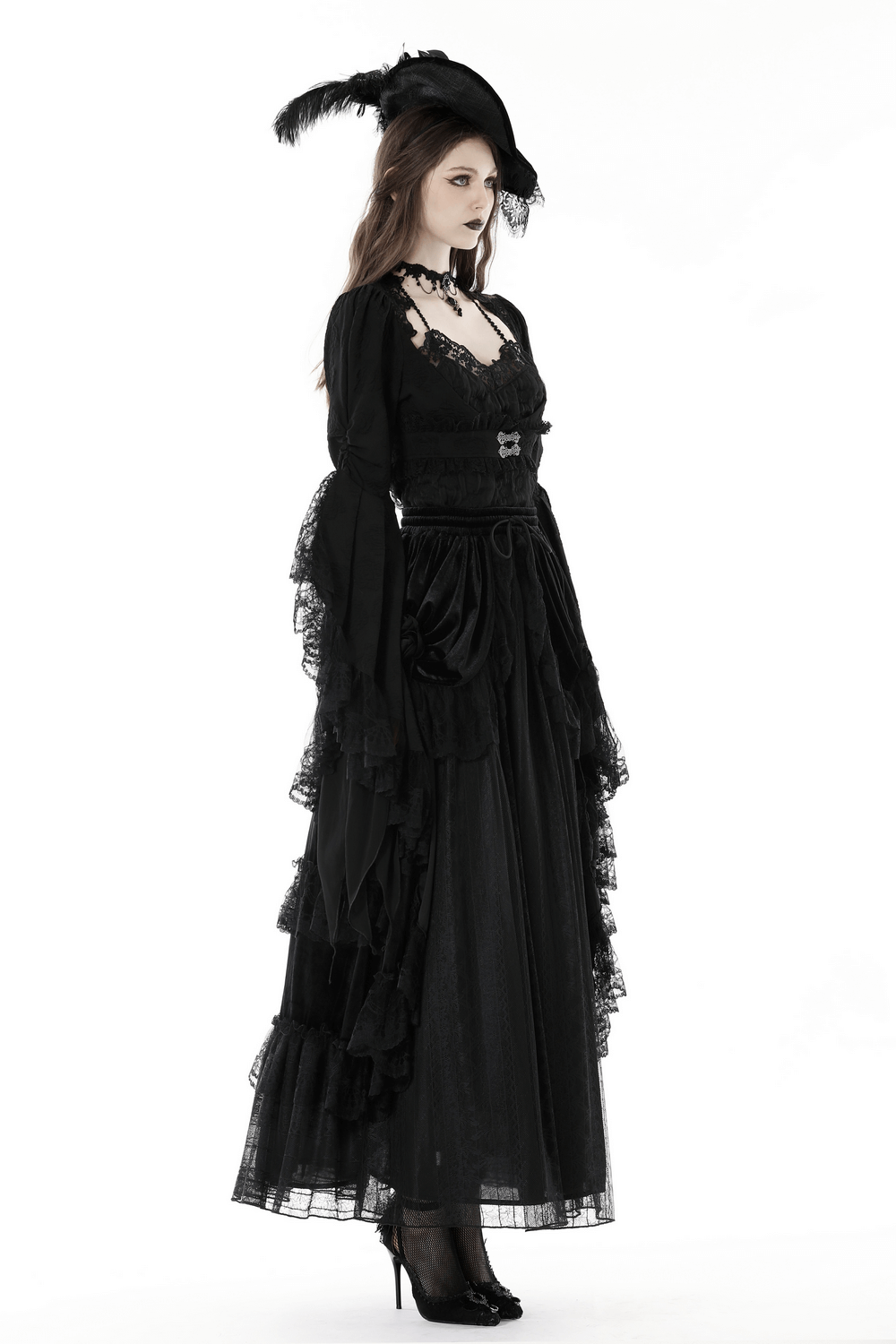 Gothic Lace Bolero - Intricate Evening Elegance