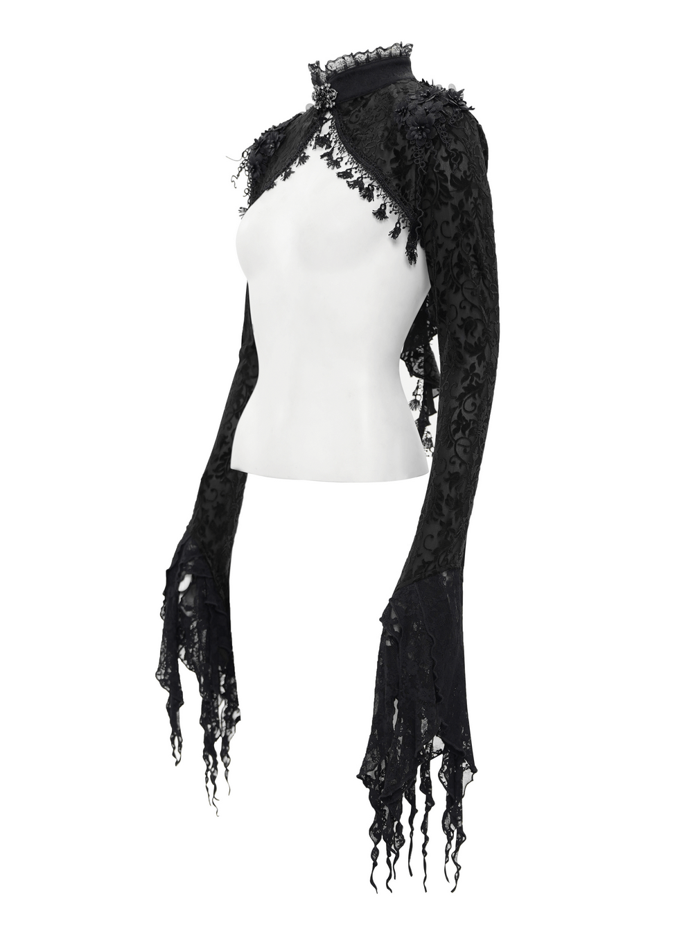 Gothic Lace Bolero with Dramatic Bell Sleeves