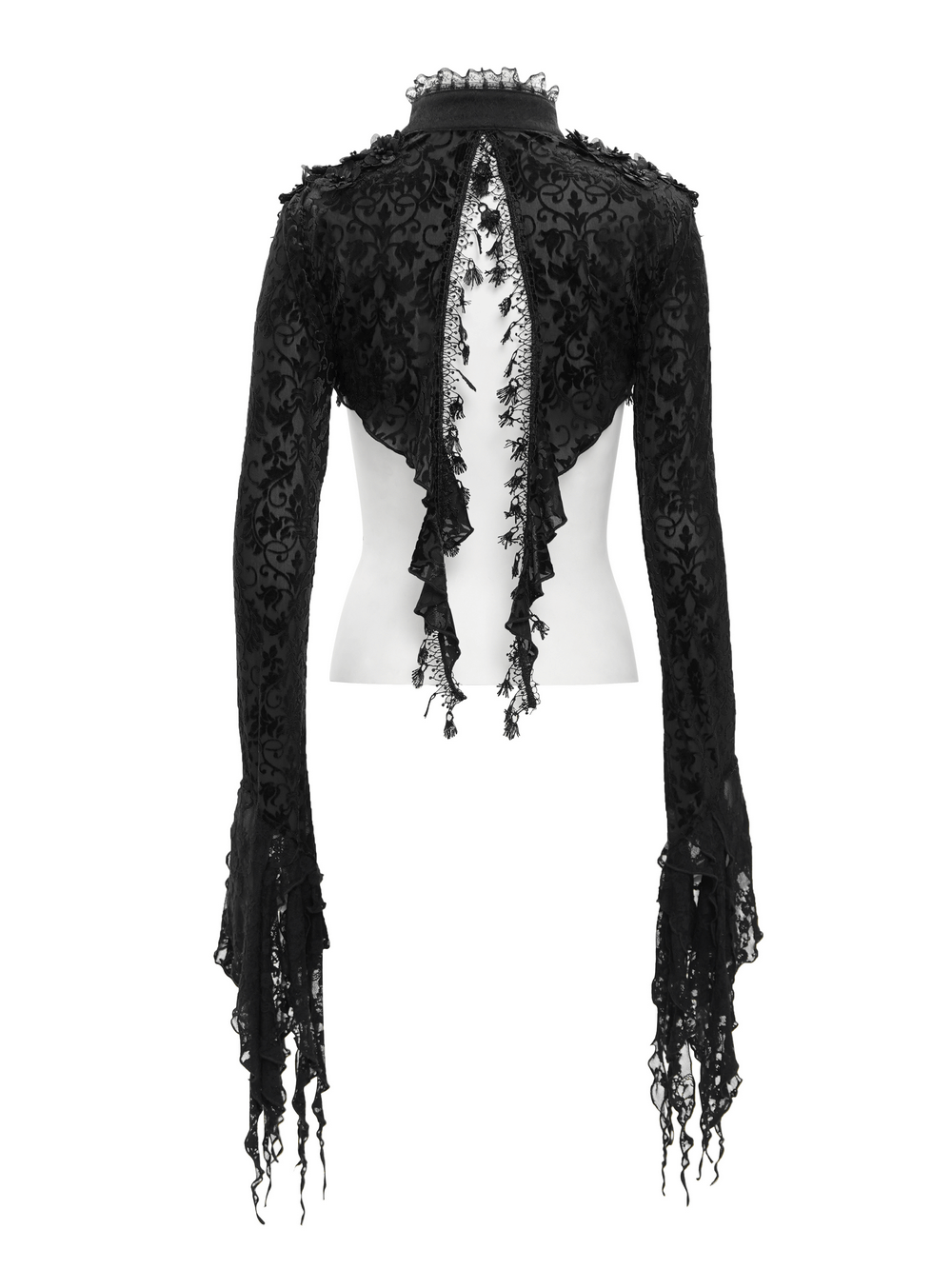 Gothic Lace Bolero with Dramatic Bell Sleeves