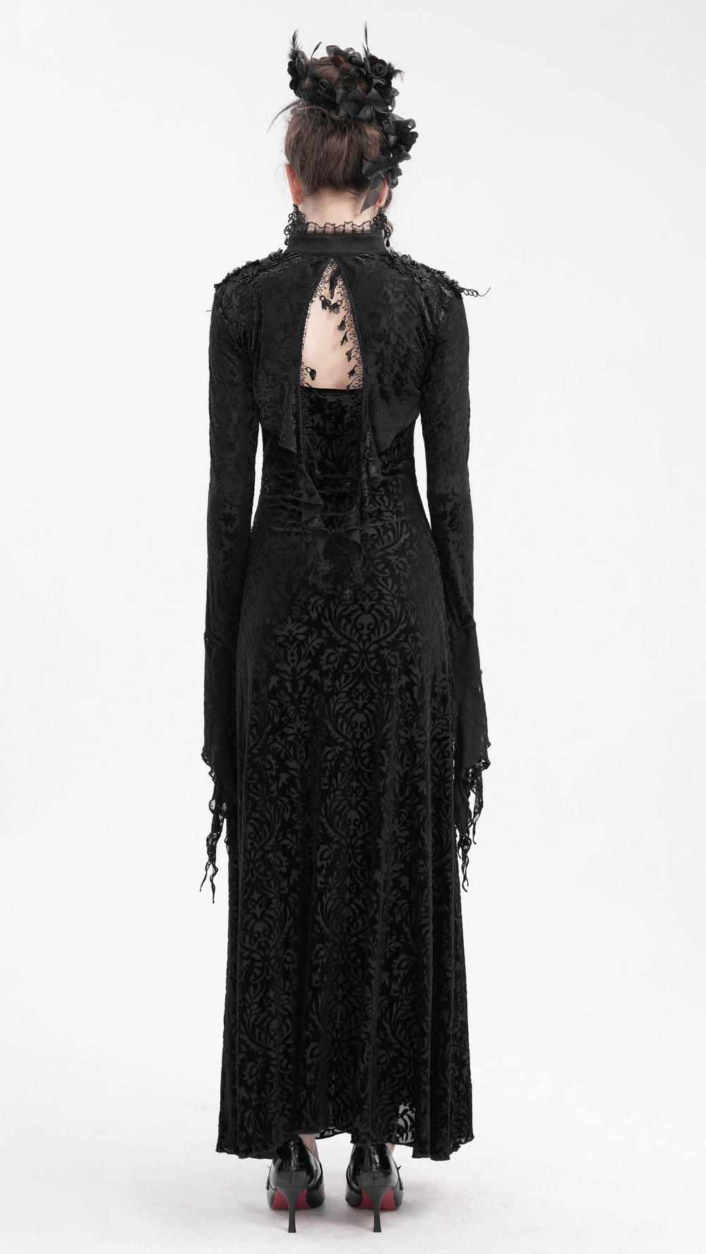 Gothic Lace Bolero with Dramatic Bell Sleeves