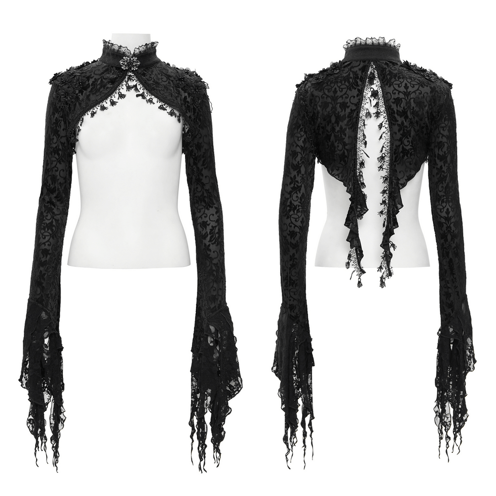 Gothic Lace Bolero with Dramatic Bell Sleeves