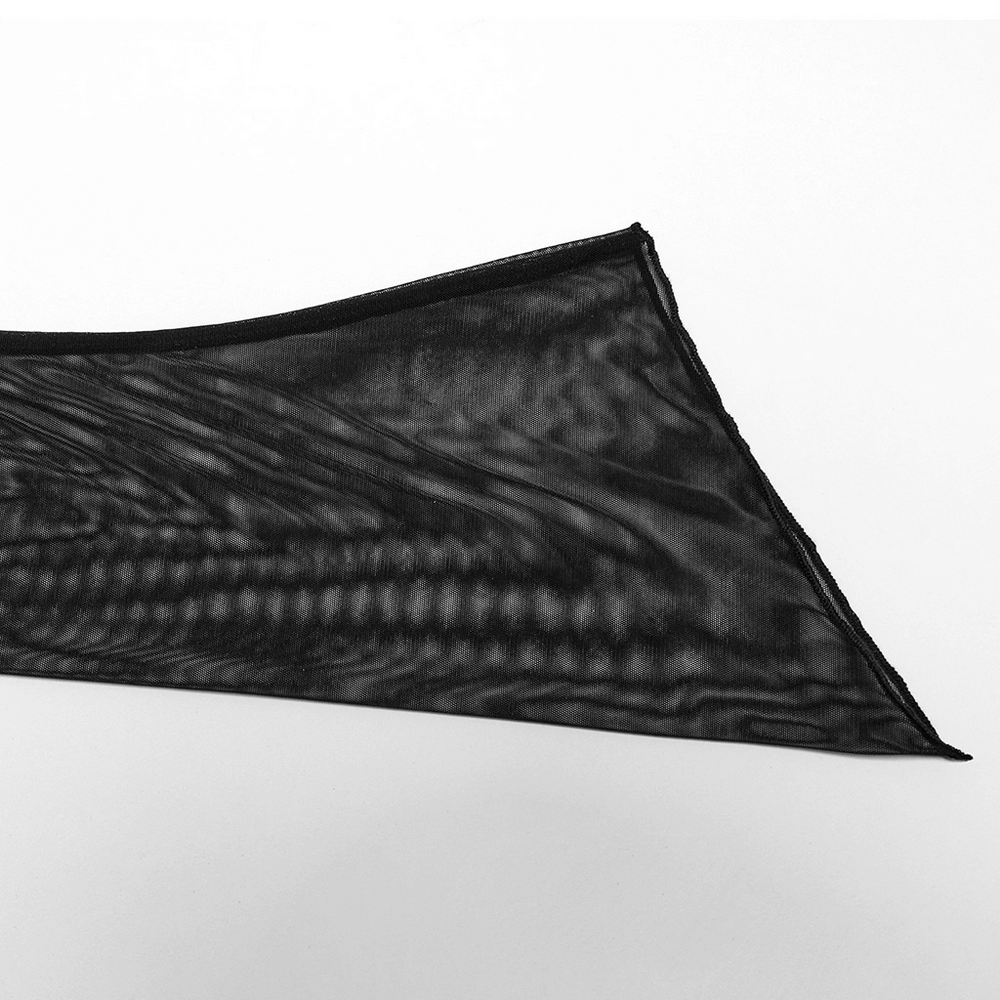 Gothic Lace Cape with Drawstring and Irregular Hem Detail