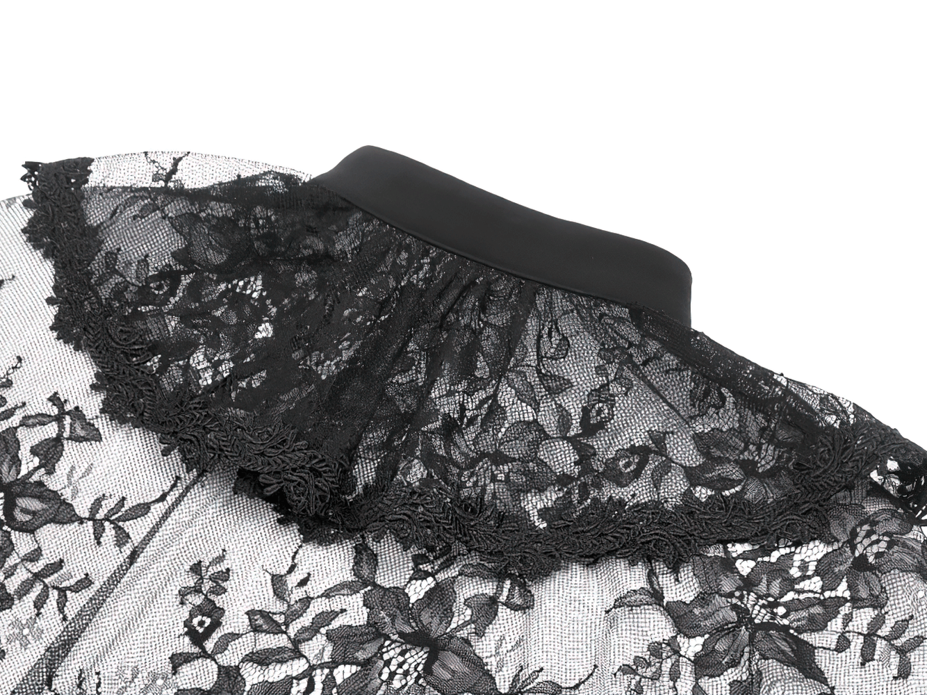 Gothic Lace Capelet with Victorian Sleeves and Buttons