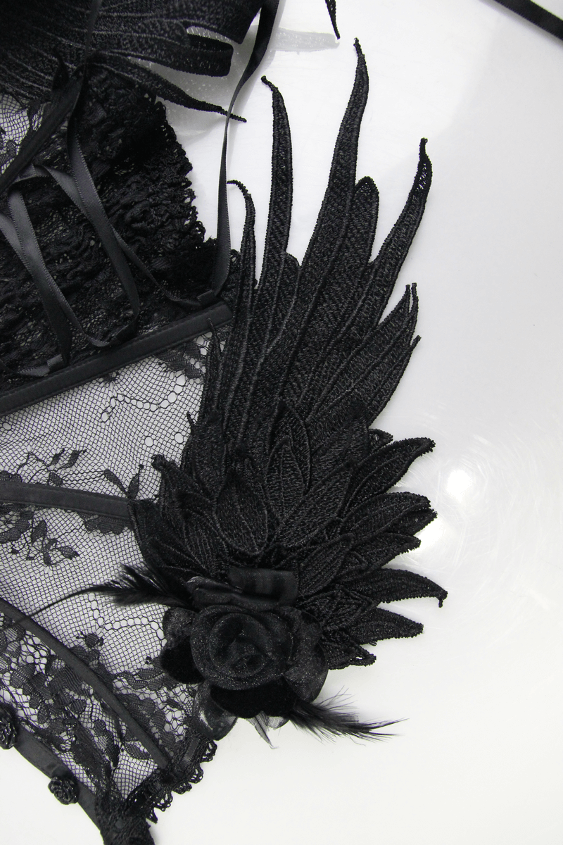 Gothic Lace Flower Collar / Women's High Collar with Decorative Applications