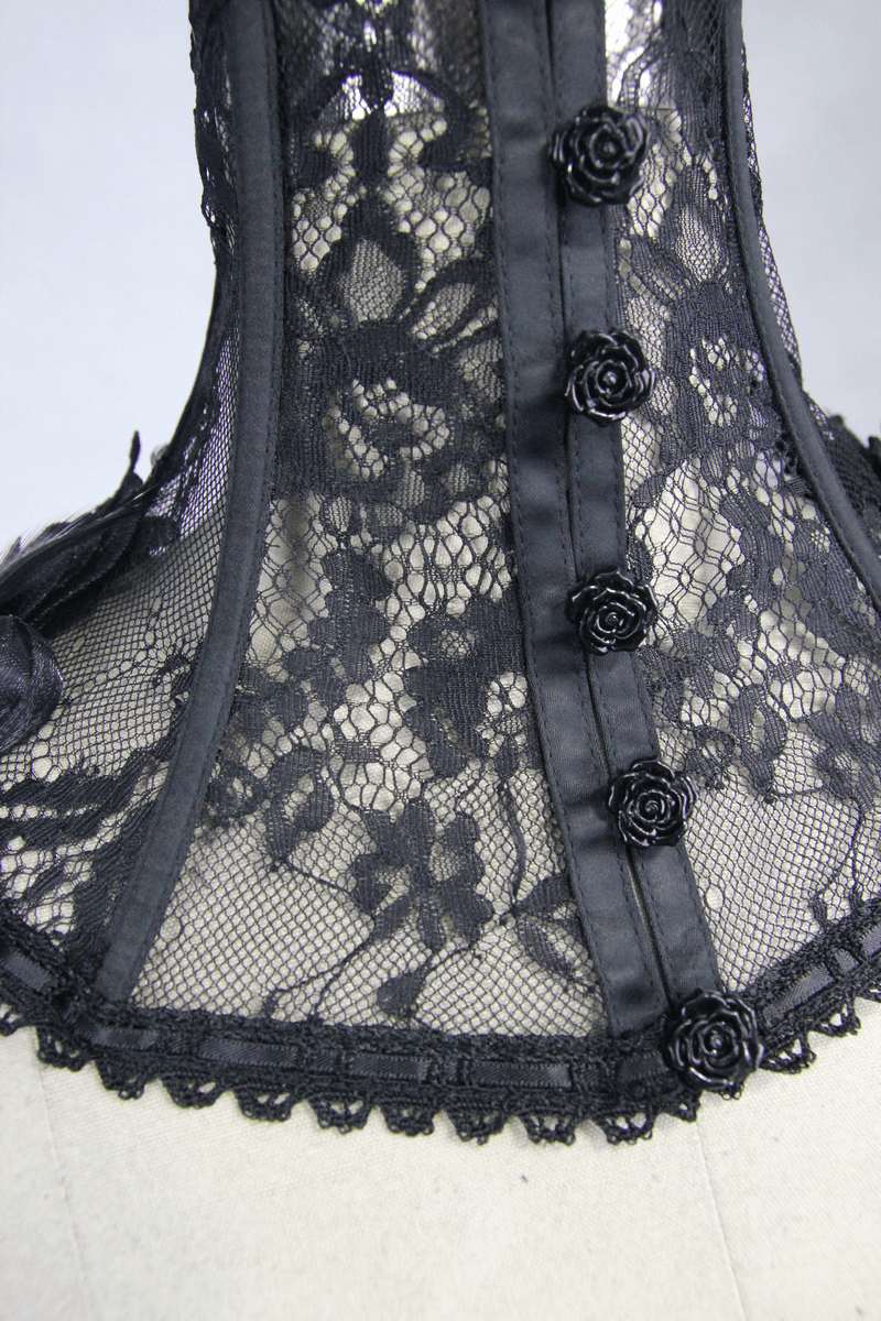 Gothic Lace Flower Collar / Women's High Collar with Decorative Applications