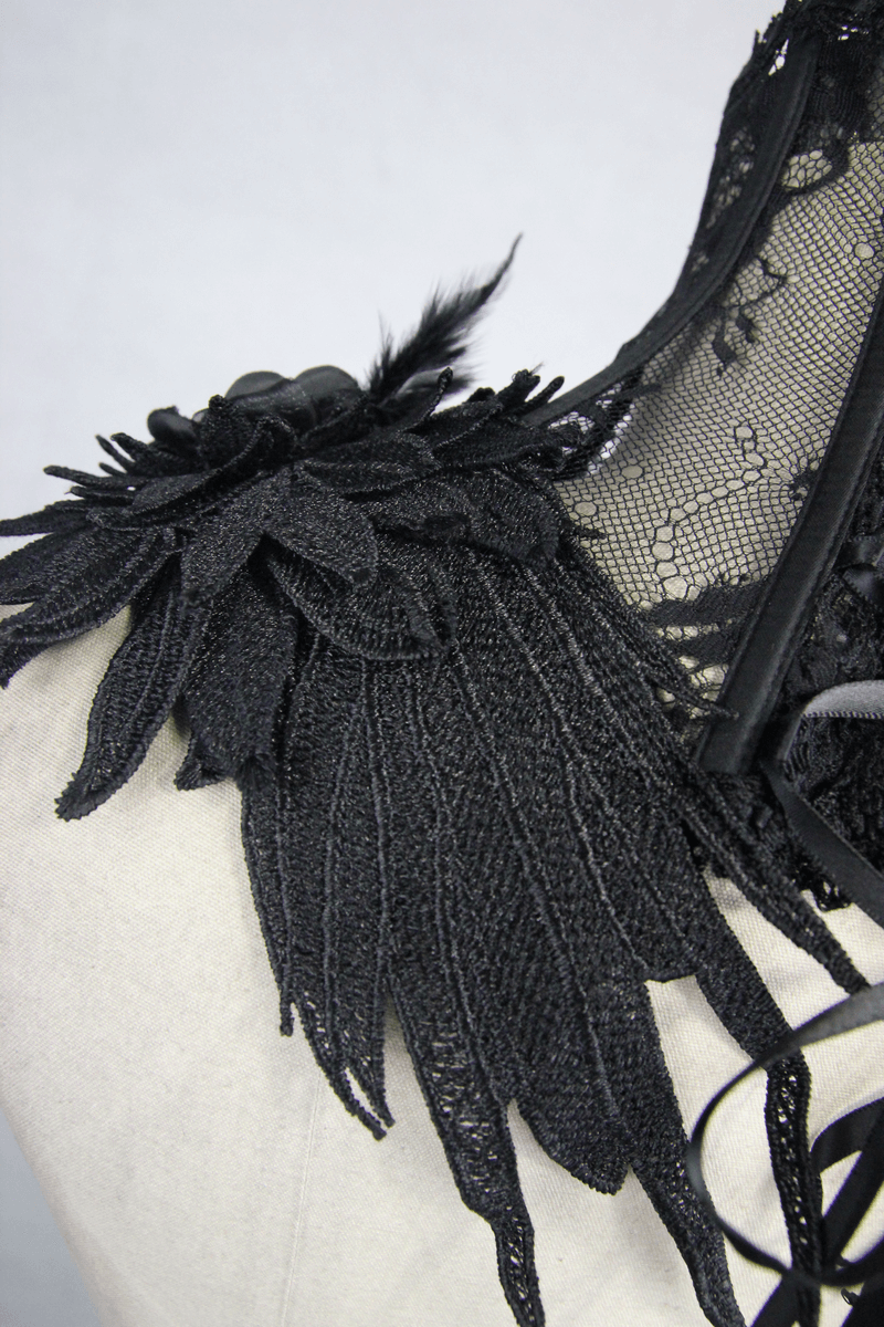 Gothic Lace Flower Collar / Women's High Collar with Decorative Applications