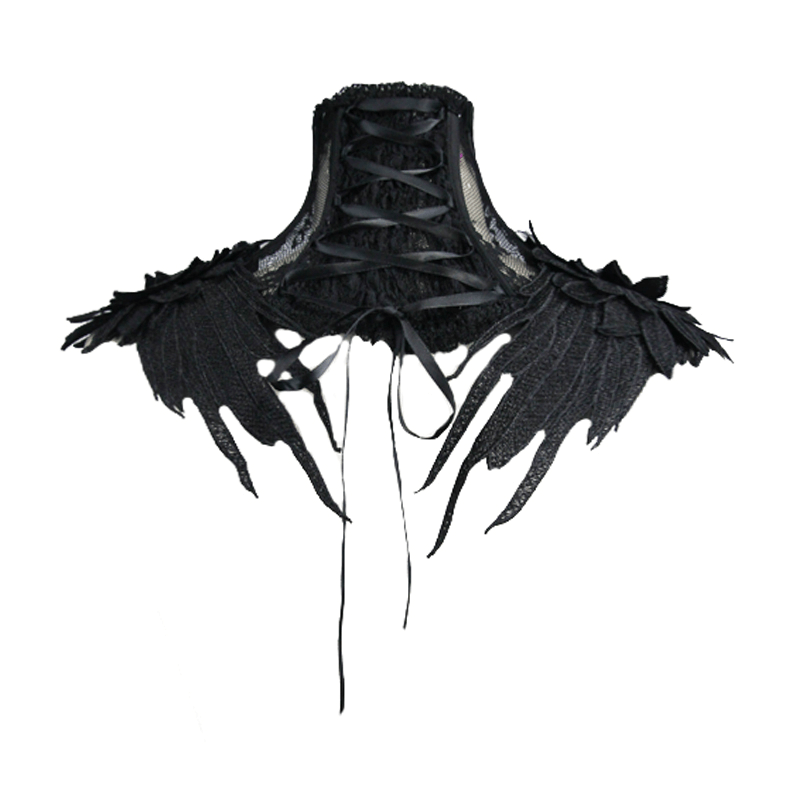 Gothic Lace Flower Collar / Women's High Collar with Decorative Applications
