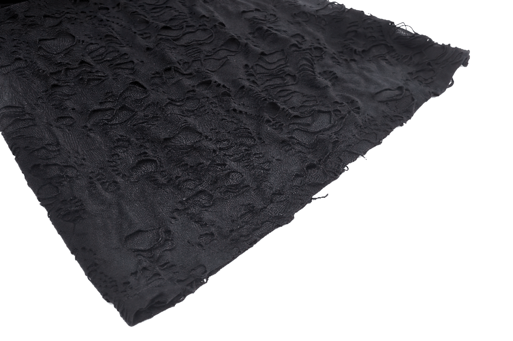 Gothic Lace Ripped Hoodie with Flowing Sleeves