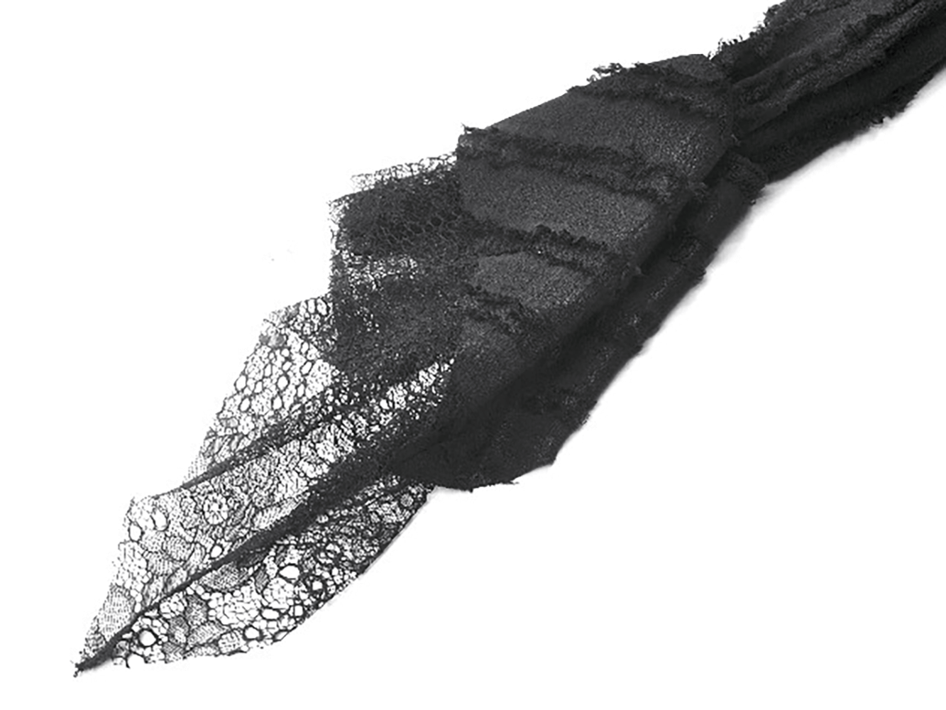 Gothic Lace Ruffle Long Sleeve Shirt with Button Closure