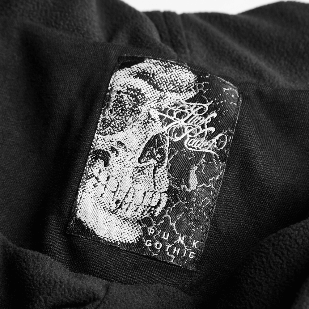 Gothic Lace-Up Long Coat with Hood and Buckles