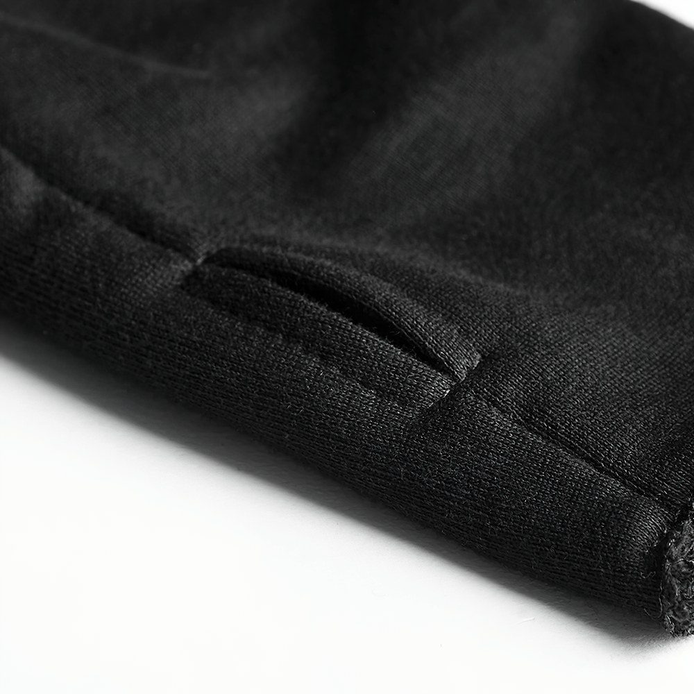 Gothic Lace-Up Long Coat with Hood and Buckles