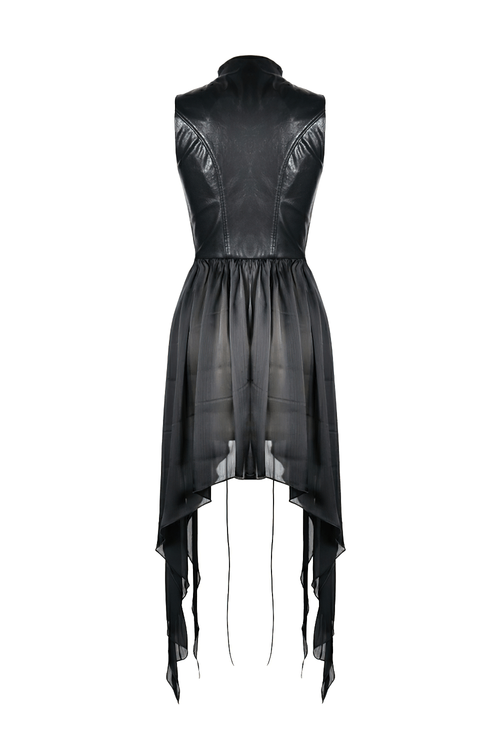 Gothic Lace-Up Waistcoat with an Asymmetrical Hem
