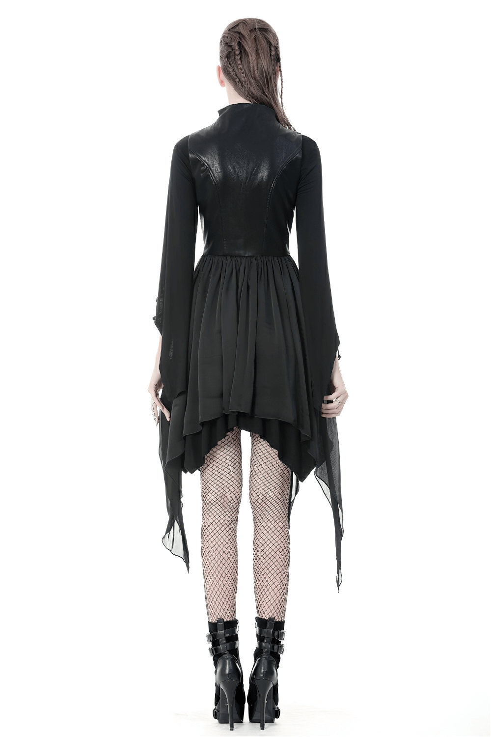 Gothic Lace-Up Waistcoat with an Asymmetrical Hem