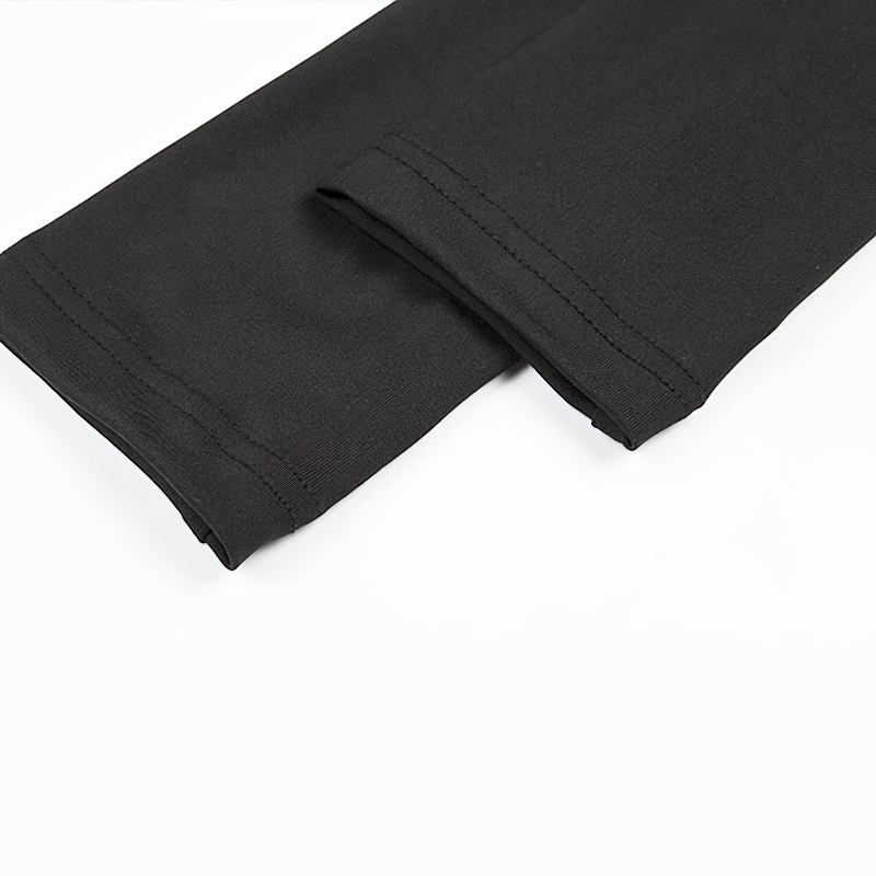 Gothic Ladies Long Sleeve Bodycon Top / Sexy Black Crop Top for You