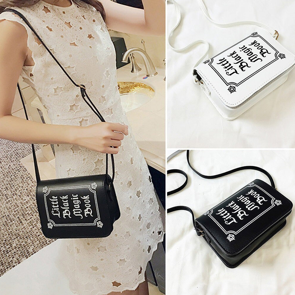 Gothic Letter Printing Shoulder Bag / Women's Small Crossbody Bag / Alternative Fashion Accessories