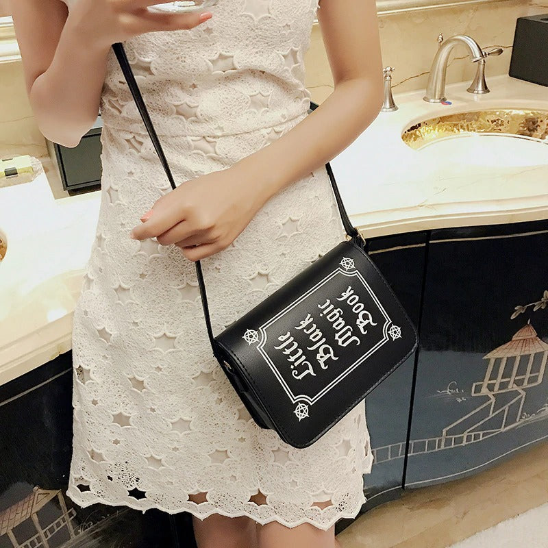 Gothic Letter Printing Shoulder Bag / Women's Small Crossbody Bag / Alternative Fashion Accessories