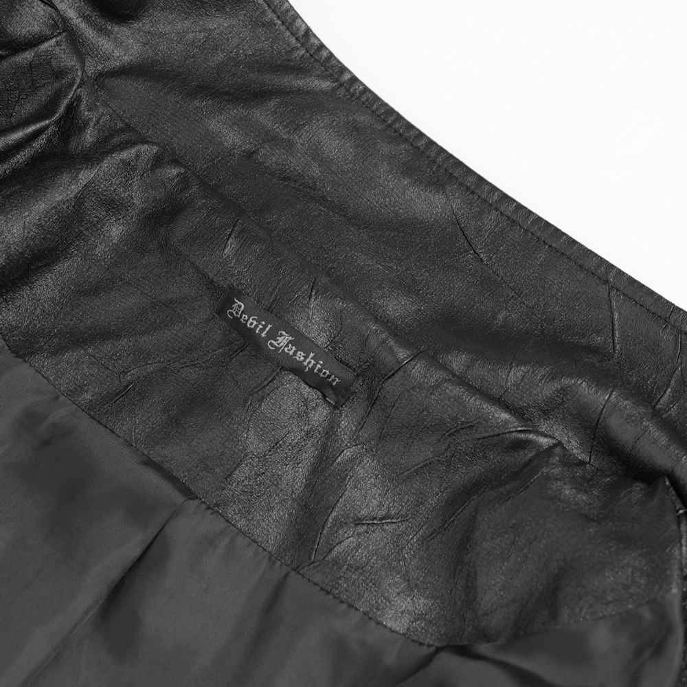 Gothic Long Coat with Buckled Panels and Metal Accents