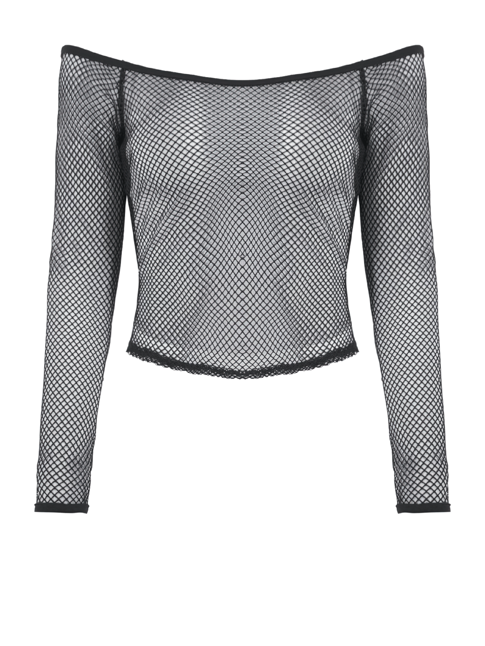 Gothic Mesh Off-Shoulder Long-Sleeved Top for Women