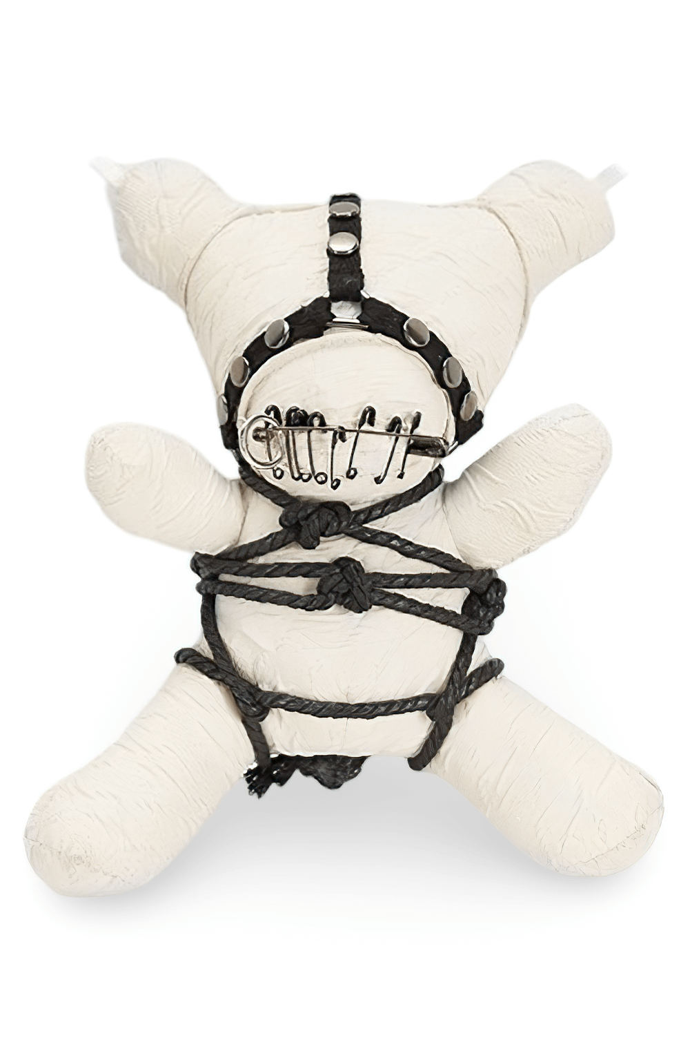 Gothic Punk Bear Plush with Chain and Edgy Detailing