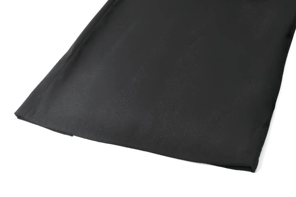 Gothic Punk Belted Skirt with Chains and Buckle Detail