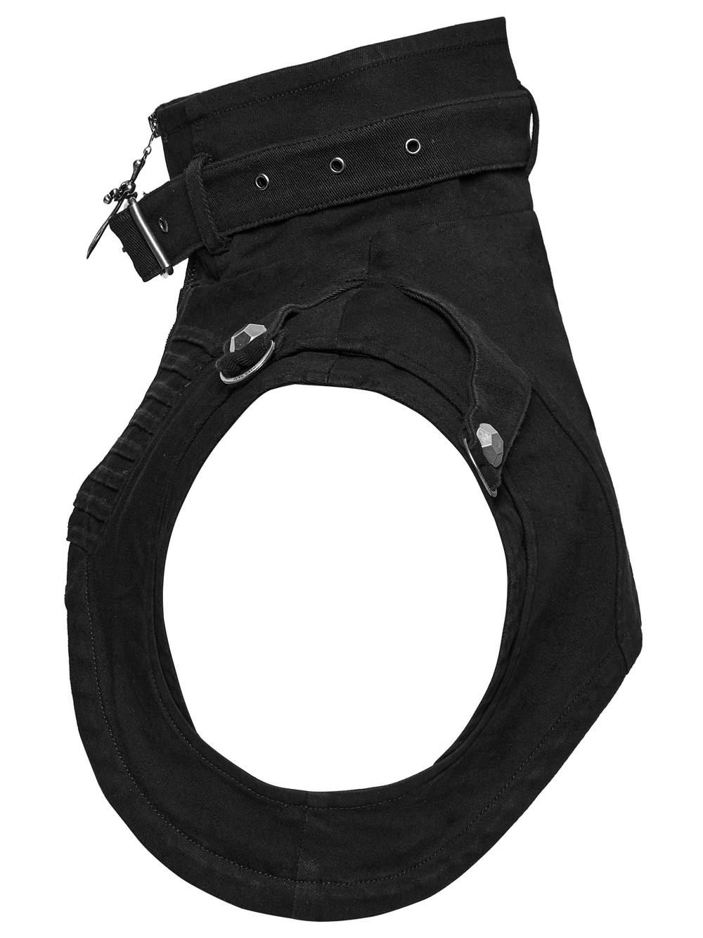 Gothic Punk Black High Collar Denim Shoulder Cape