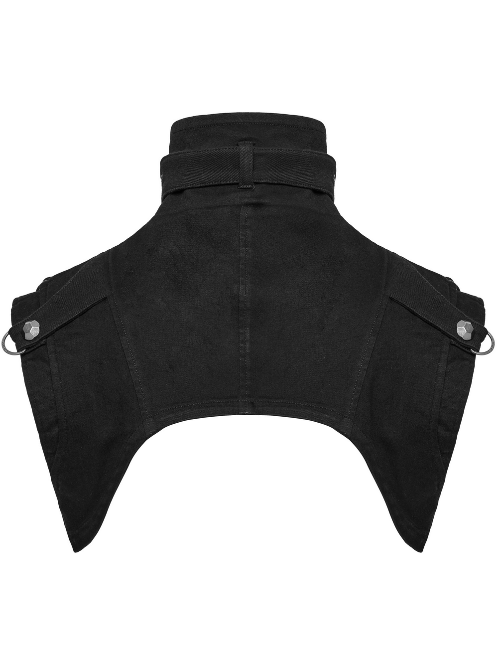 Gothic Punk Black High Collar Denim Shoulder Cape