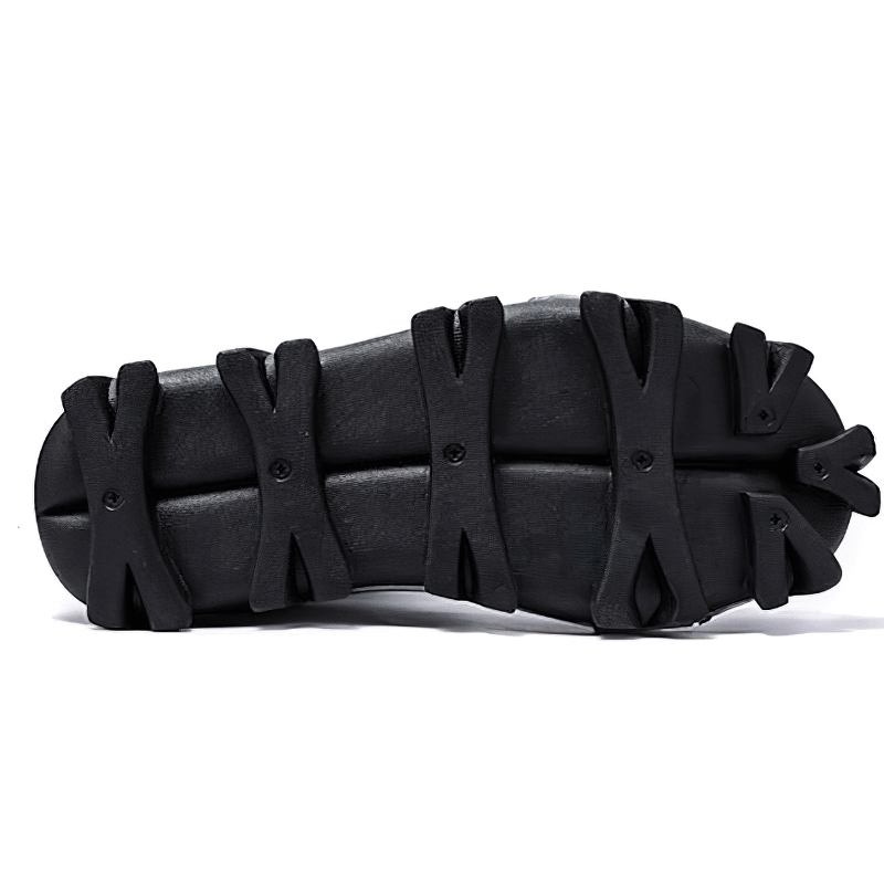 Gothic Punk Breathable Genuine Leather Boots / Combination Vamp Design Boots