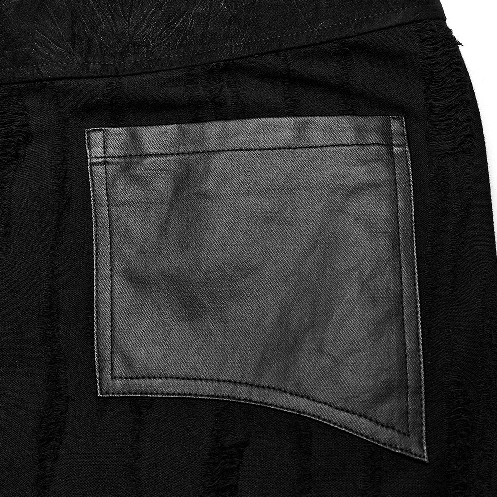 Gothic Punk Layered Skirt with Metallic Accents