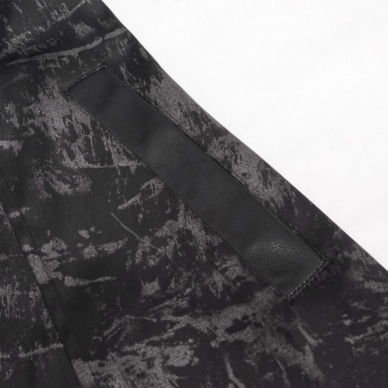 Gothic Punk Women's Hooded Long Coat with Zipper / Stylish Coat With Cross Buckle Belts & Pentagram