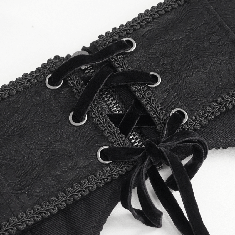 Gothic Punk Zipper Irregular Girdle With Multi Chain for Men