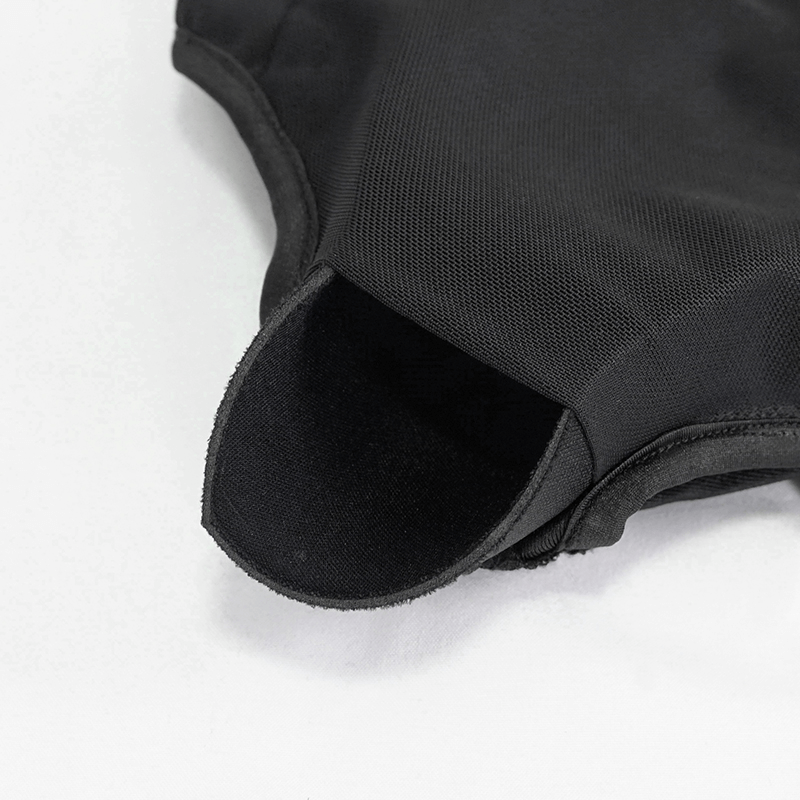 Gothic Sexy Women's One-Piece Swimsuit / Stylish Sleeveless Swimming Suit With Zipper Front & Spikes