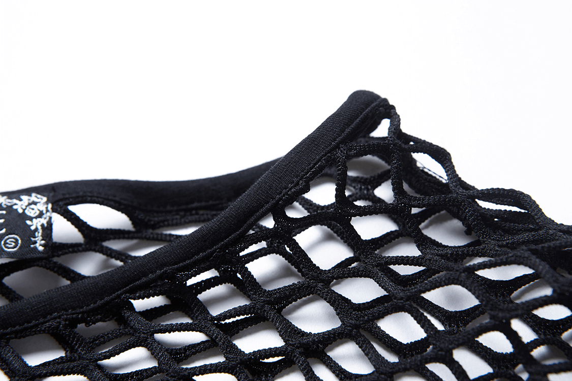 Gothic Sheer Female Long Sleeves Mesh Top - Dark Fashion