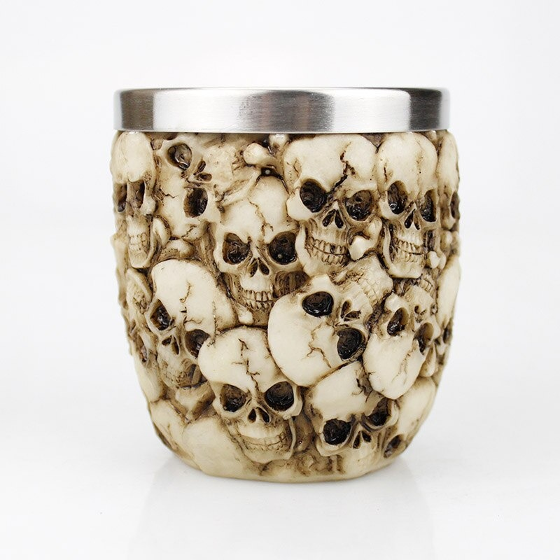 Gothic Shot Glass for Drinkware / Alternative Style Stainless Steel Skull Cup