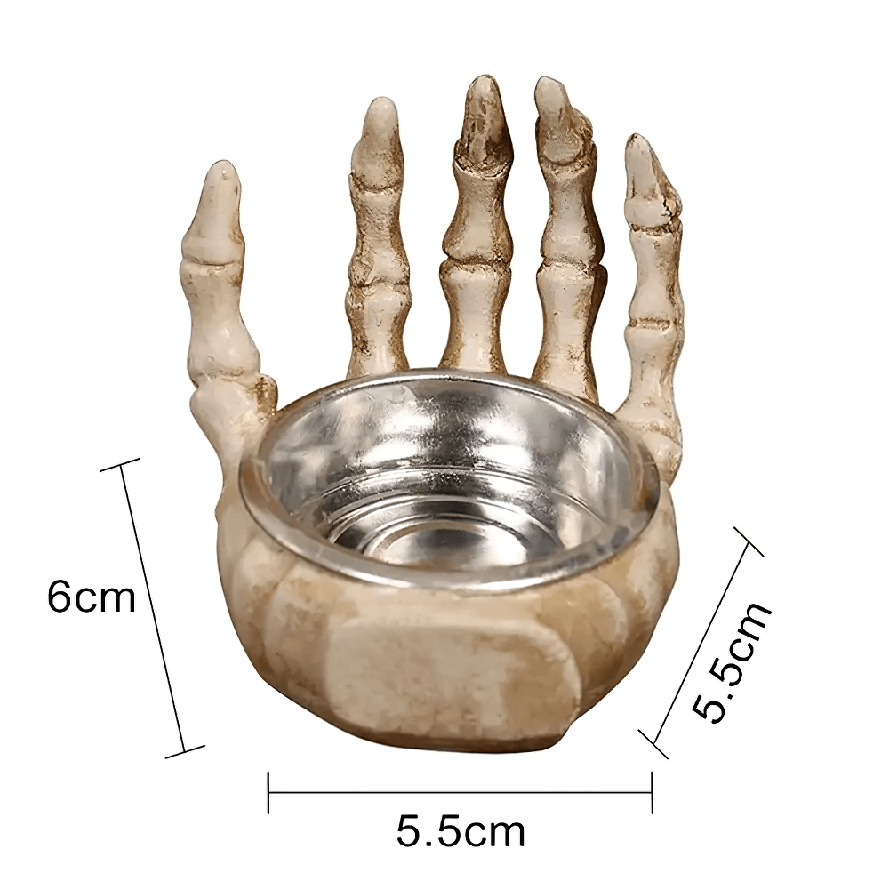 Gothic Skeleton Hand Candle Holder for Halloween Decor