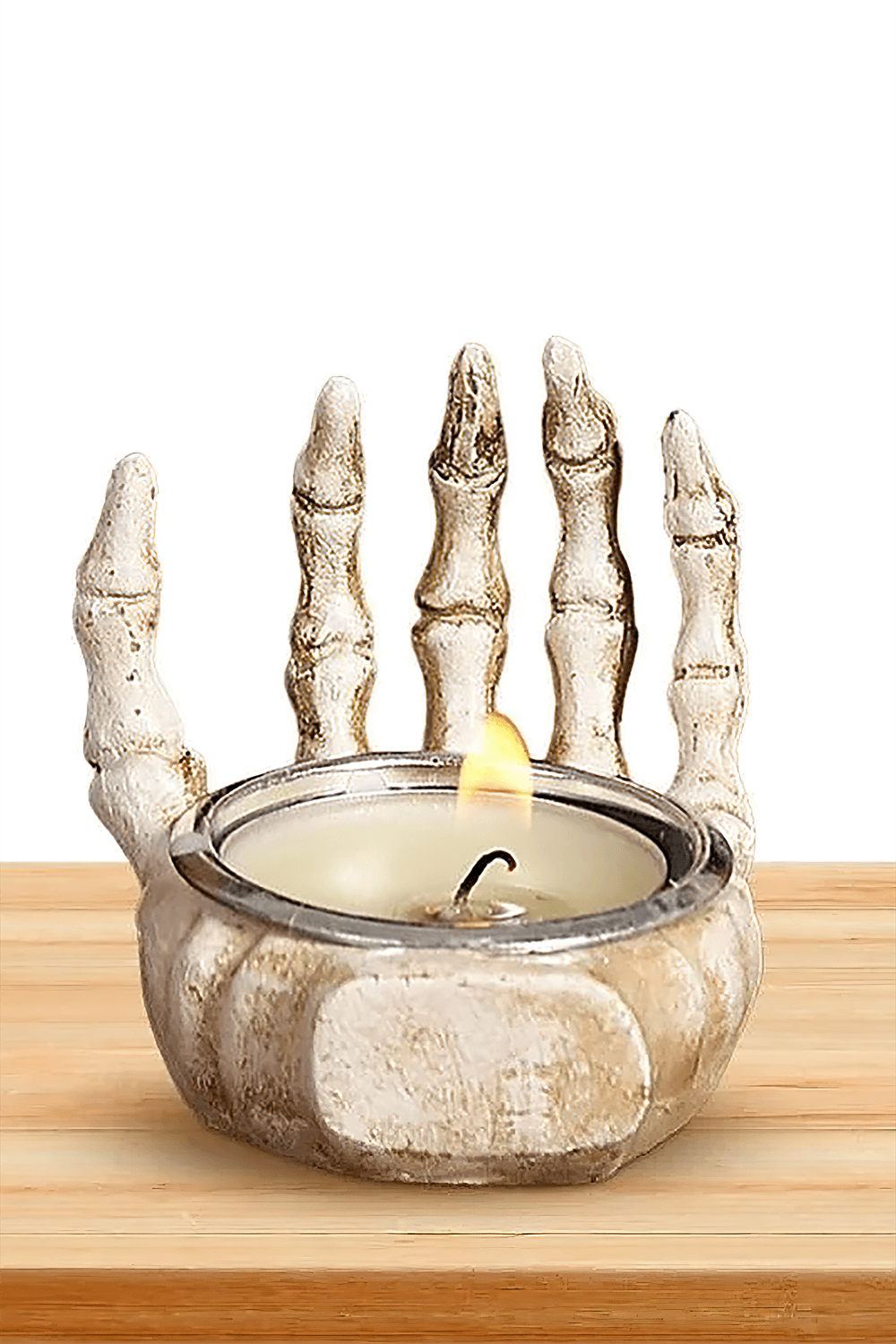 Gothic Skeleton Hand Candle Holder for Halloween Decor